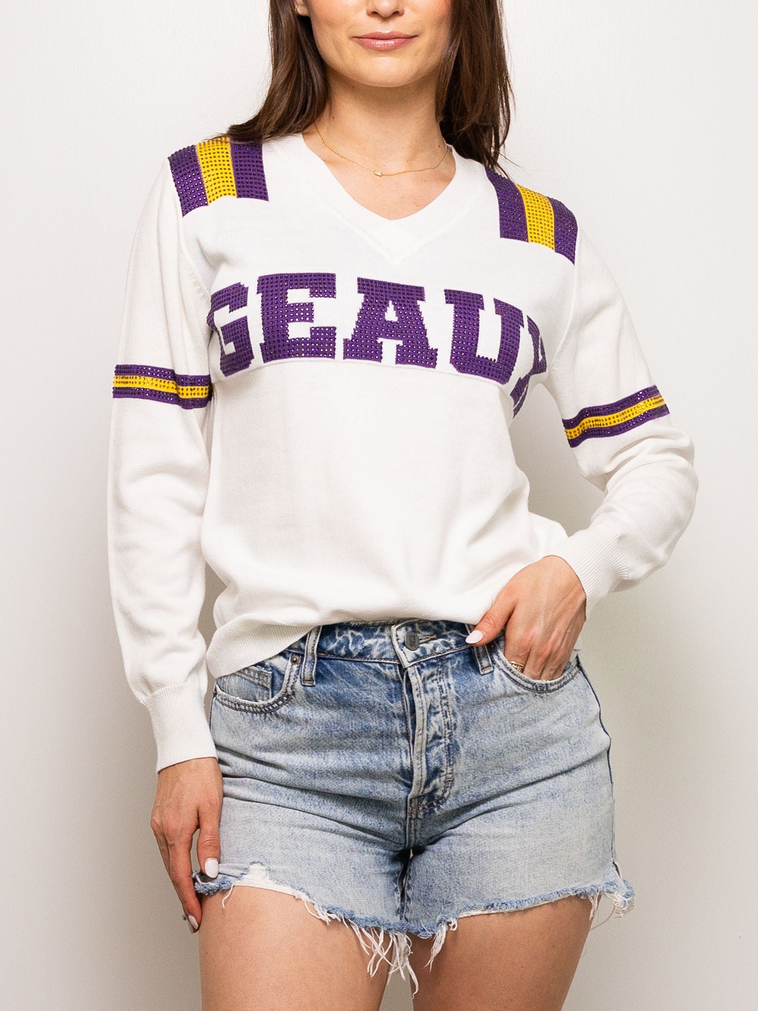 GEAUX Jersey Sweater - Sparkle City Co