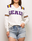 GEAUX Jersey Sweater - Sparkle City Co
