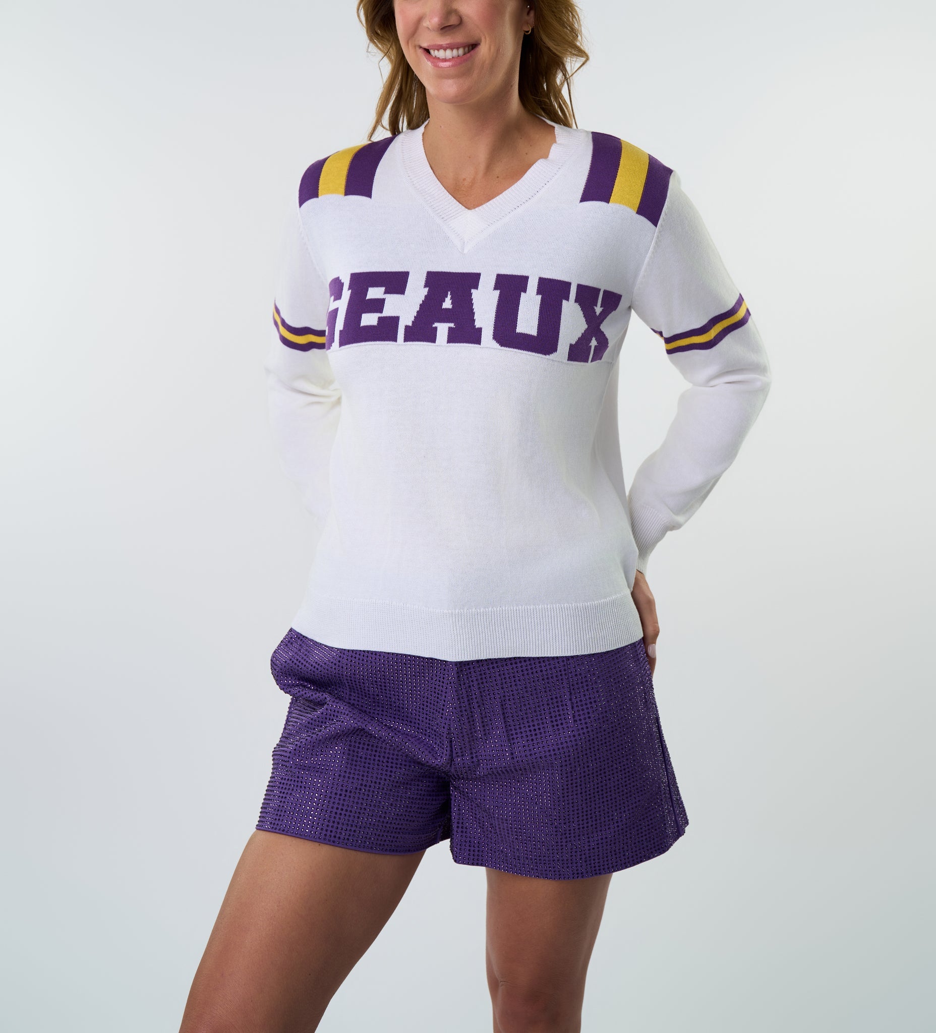 GEAUX Jersey Sweater - Sparkle City Co