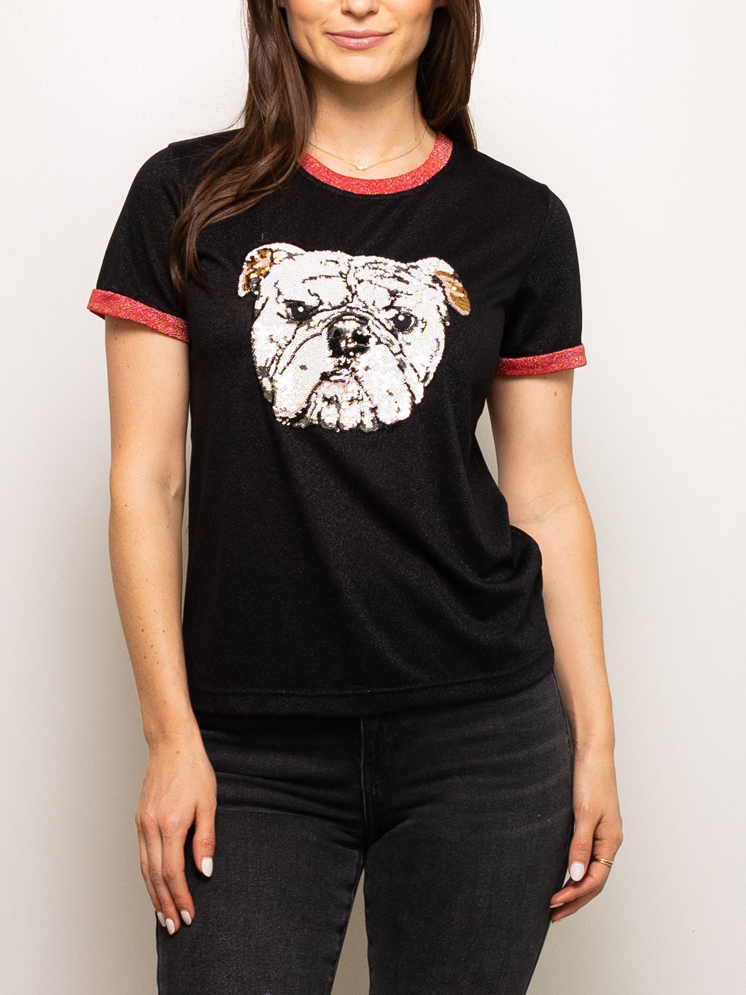 Glitter Bulldog Tee - Sparkle City Co