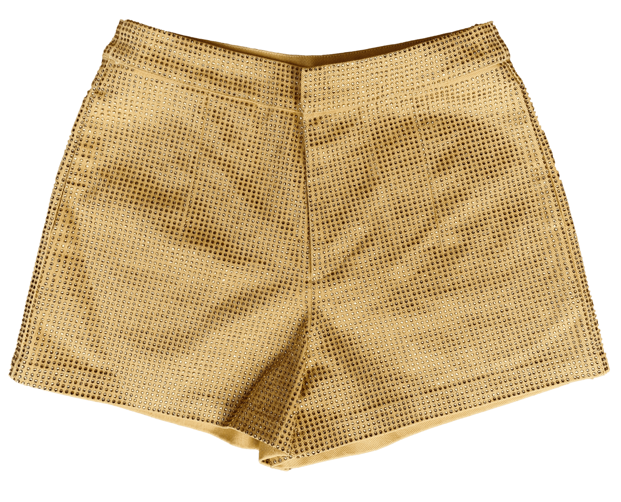 Gold Denim Rhinestone Shorts - Sparkle City Co