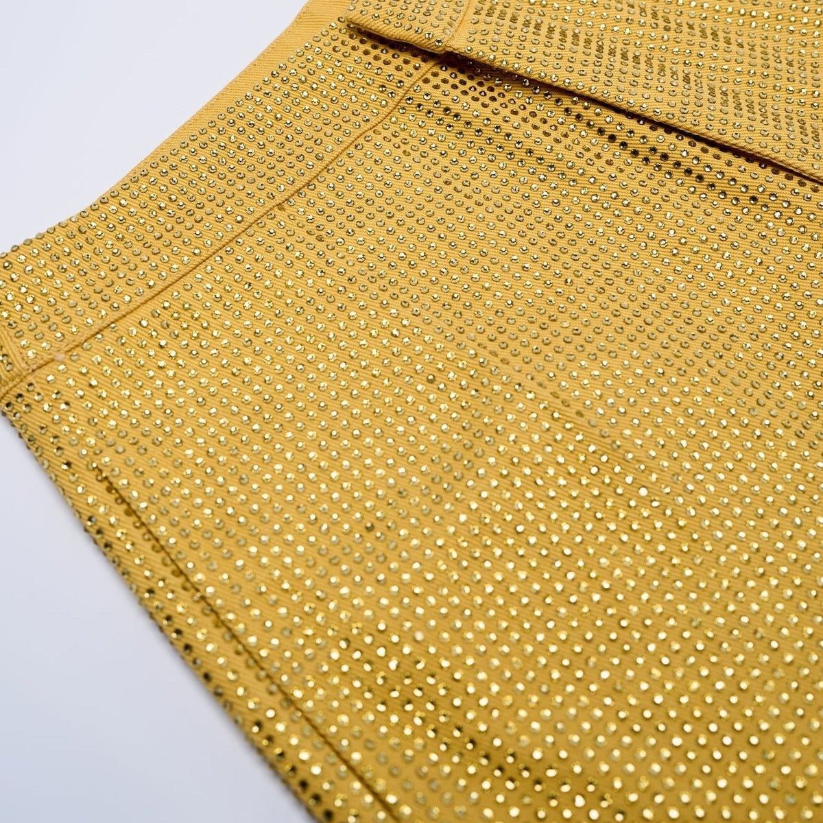 Gold Rhinestone Denim Shorts - Sparkle City Co