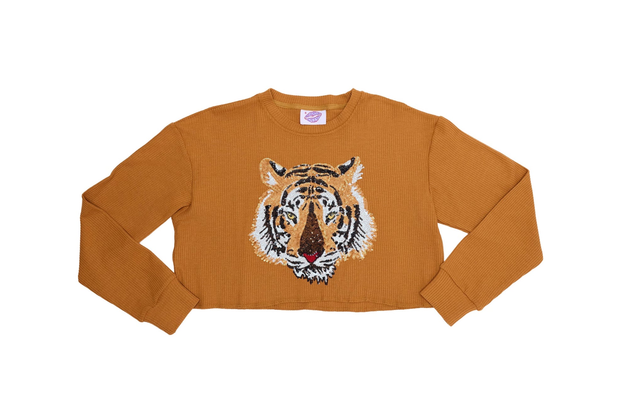Gold Tiger Waffle Crop - Sparkle City Co