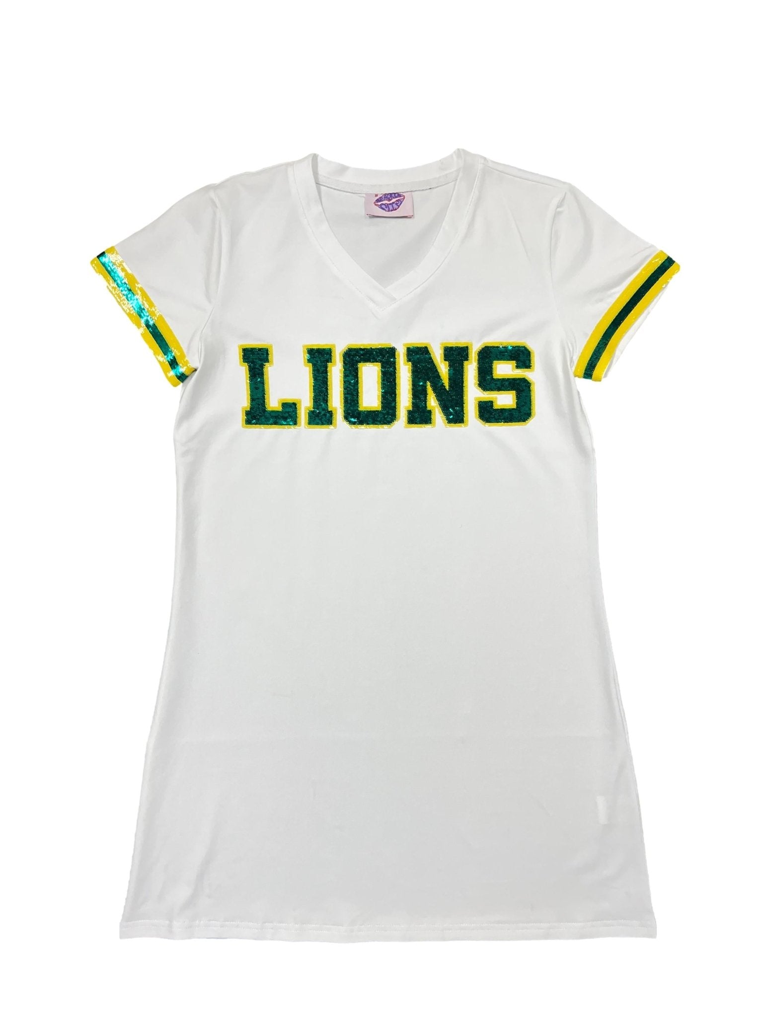 Green AND Gold Jersey DRESS - Sparkle City Co