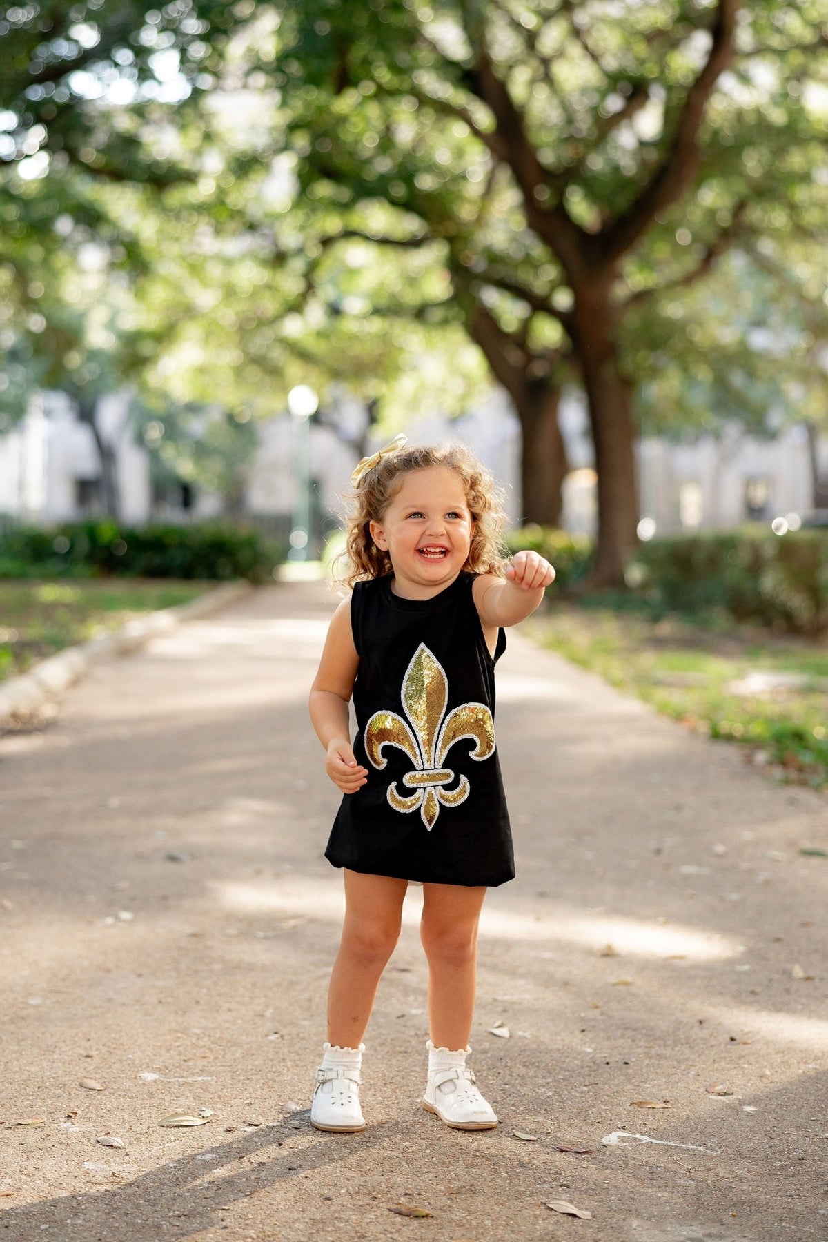 Kids Fleur De Lis Tank Dress - Sparkle City Co