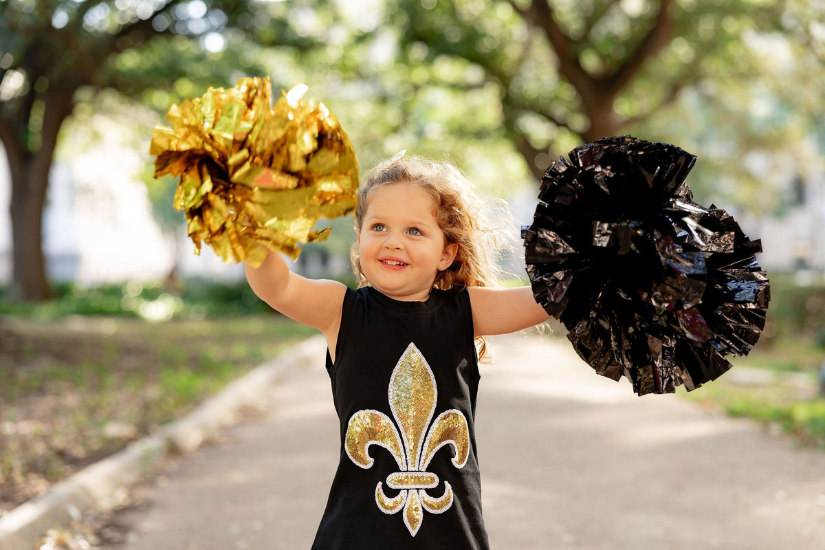 Kids Fleur De Lis Tank Dress - Sparkle City Co