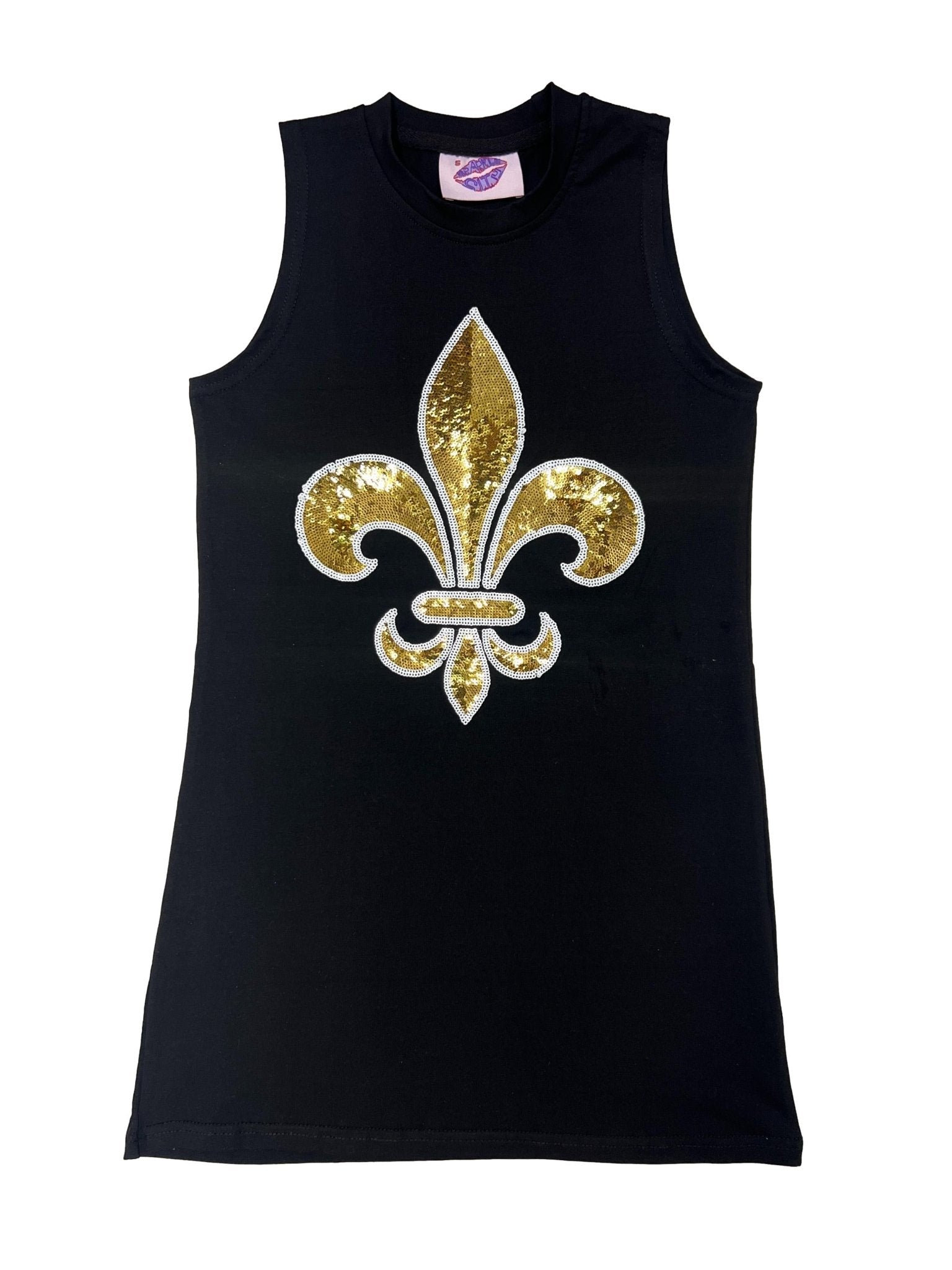 Kids Fleur De Lis Tank Dress - Sparkle City Co