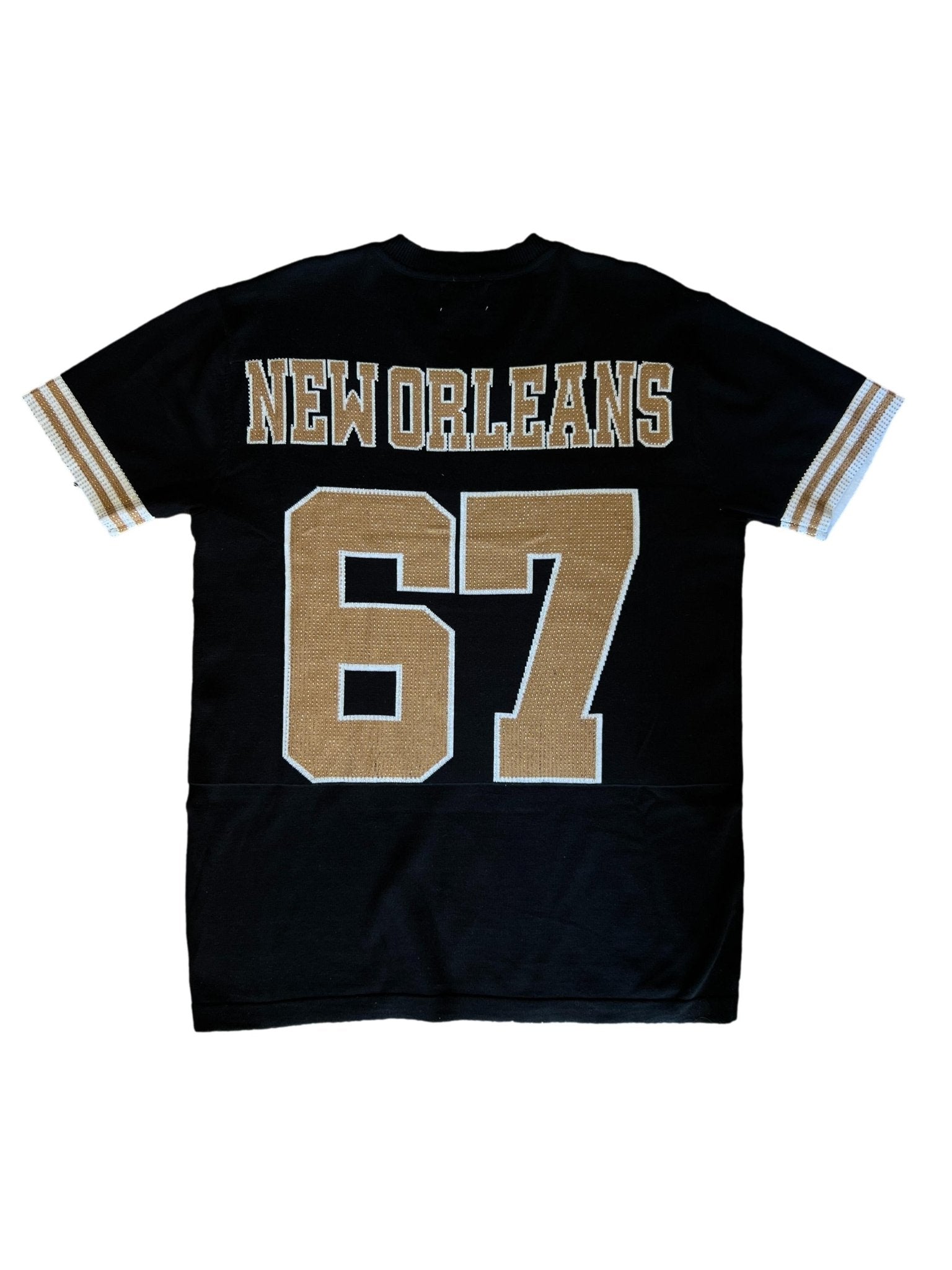 Knit Jersey Dress - Black & Gold - Sparkle City Co