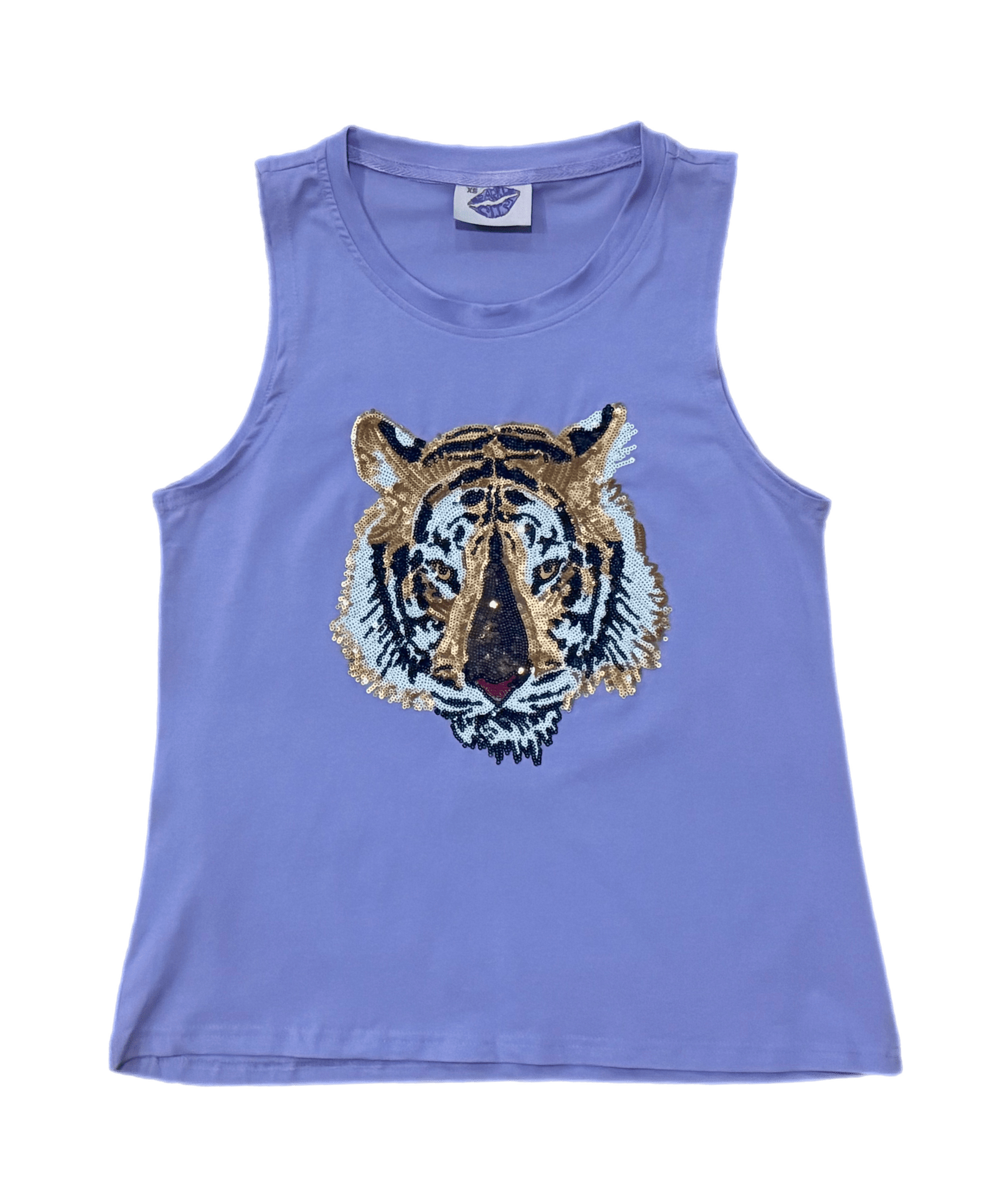 Lavender Tiger Head Tank - Sparkle City Co