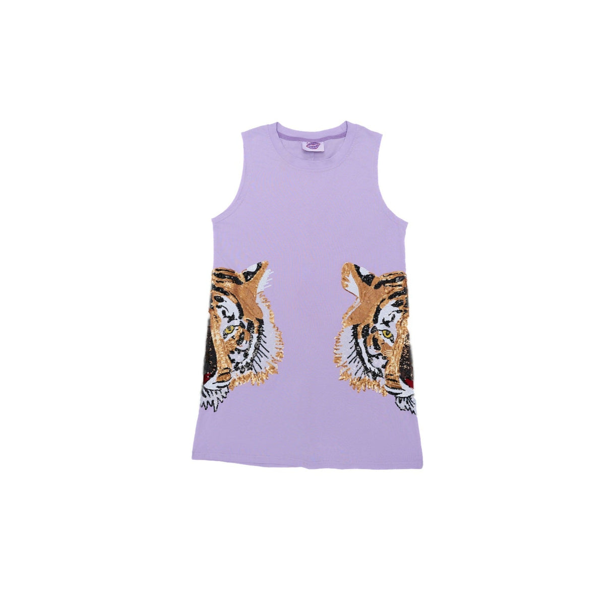 LAVENDER TIGER HEAD TANK DRESS - Sparkle City Co