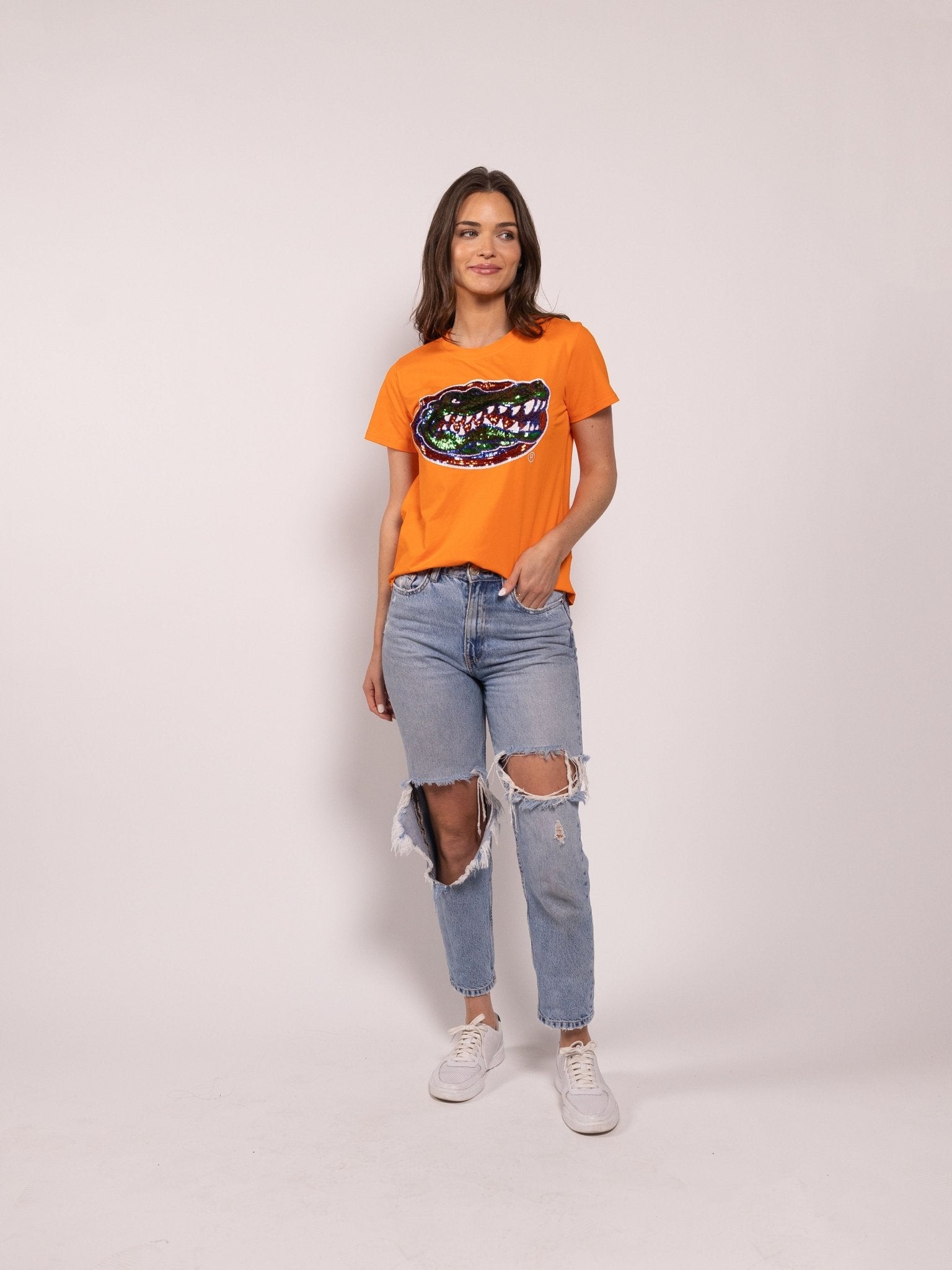 LICENSED ALLIGATOR HEAD TEE - ORANGE - Sparkle City Co