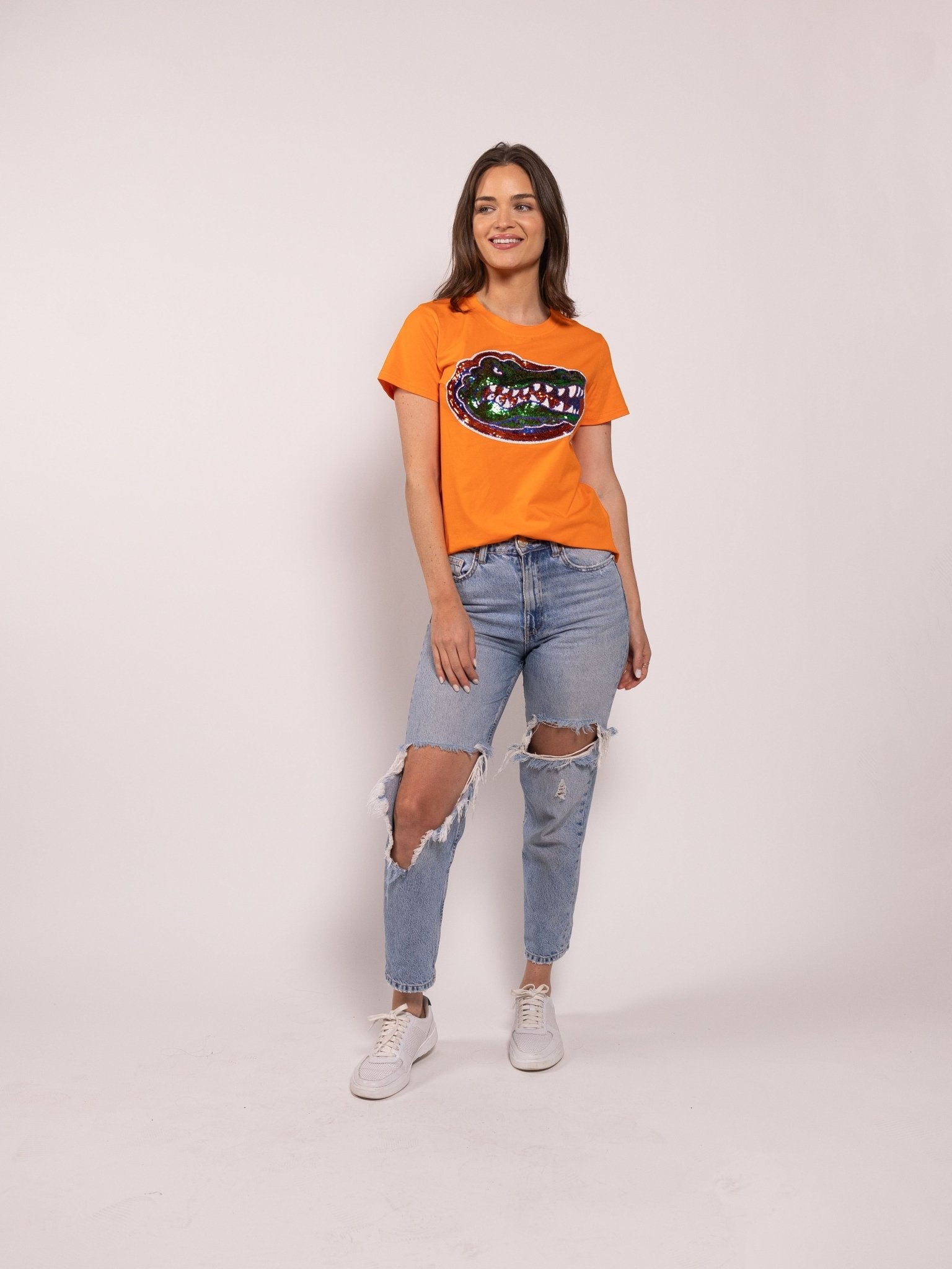 LICENSED ALLIGATOR HEAD TEE - ORANGE - Sparkle City Co