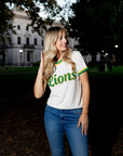 "LIONS" Short Sleeve Sweater - Sparkle City Co