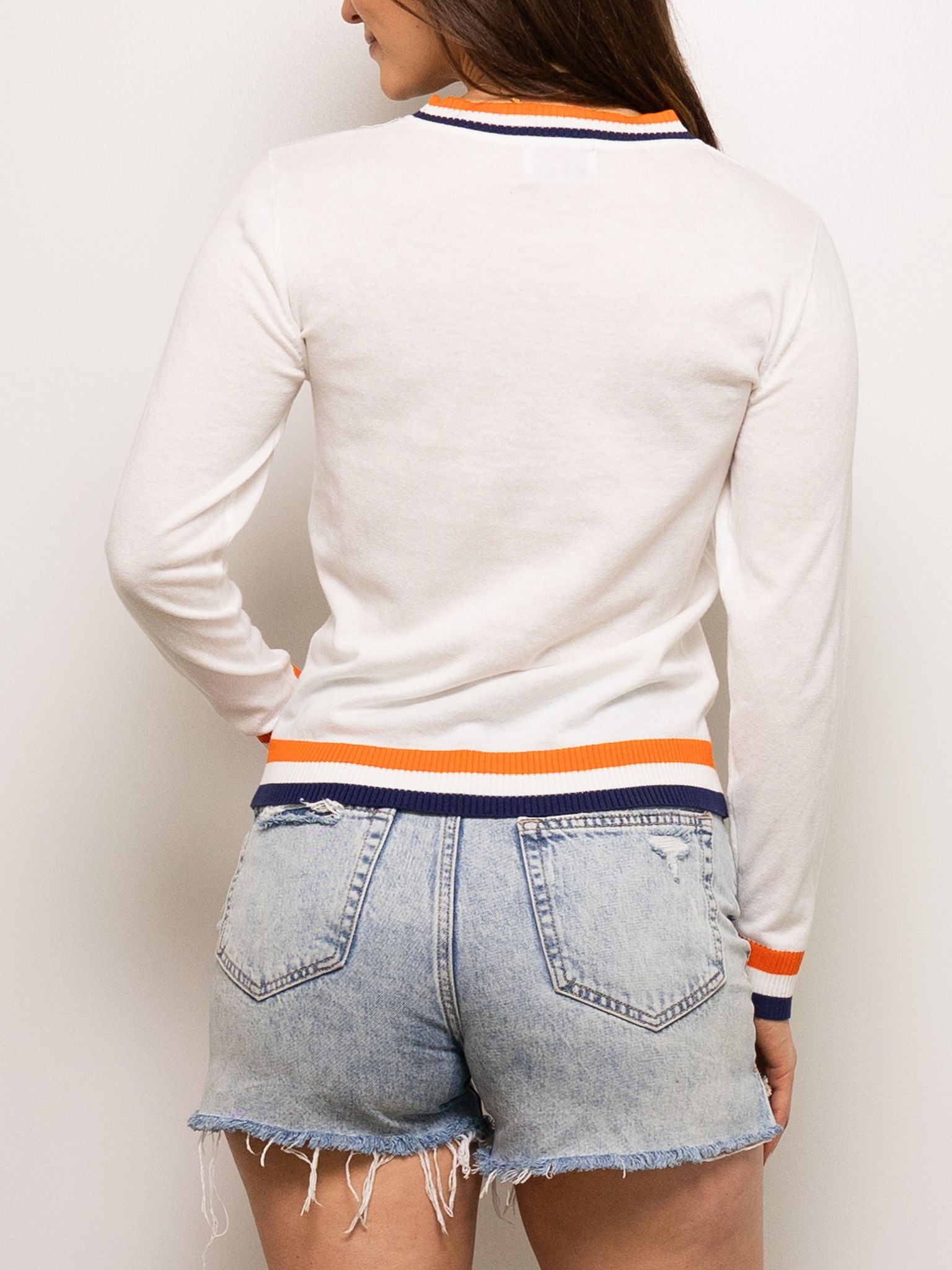 Long Sleeve Thin Knit Auburn Tiger Sweater - Sparkle City Co