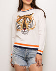 Long Sleeve Thin Knit Auburn Tiger Sweater - Sparkle City Co