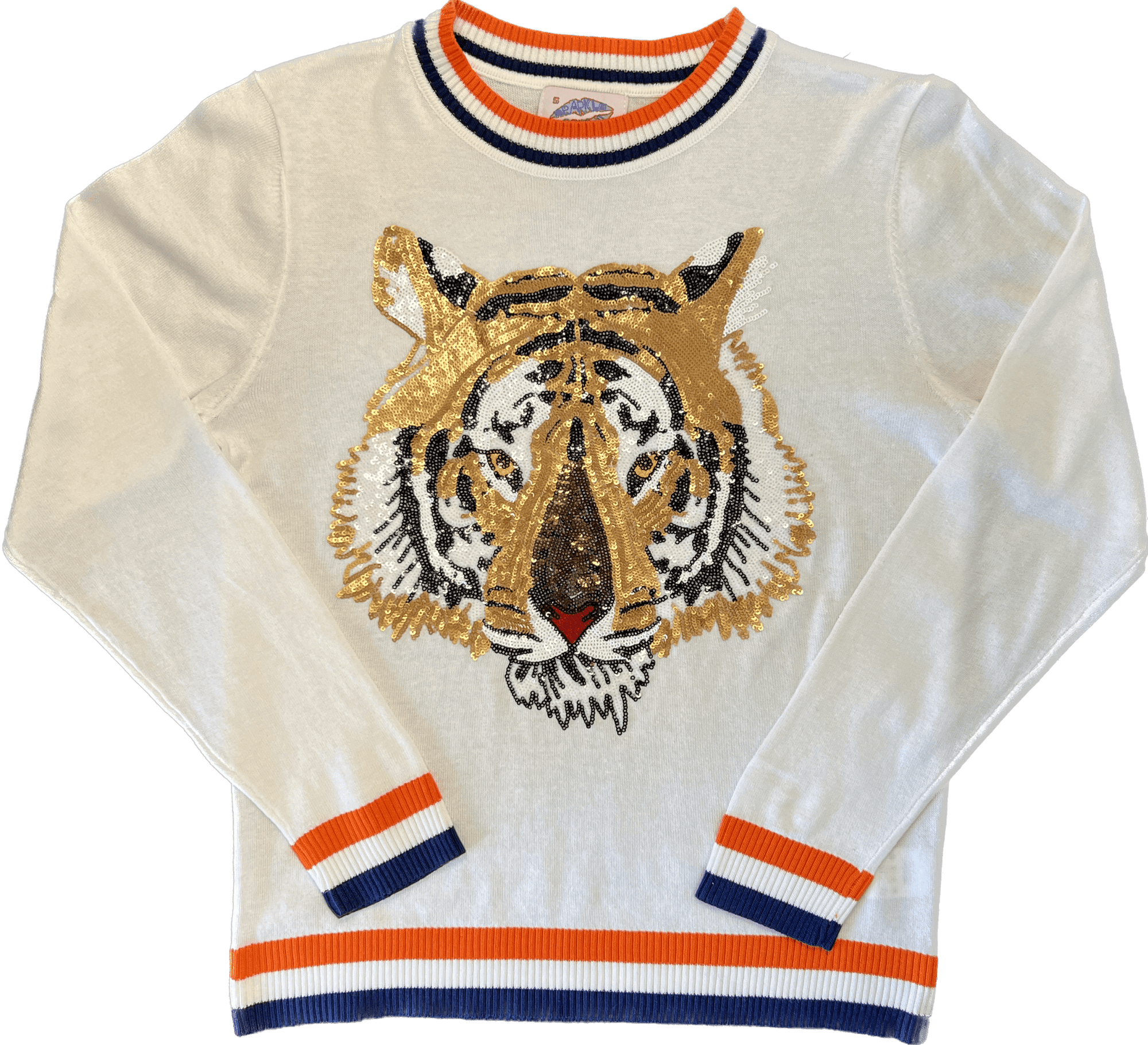 Long Sleeve Thin Knit Auburn Tiger Sweater - Sparkle City Co