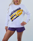 Louisiana Flying Football Sweatshirt - Sparkle City Co