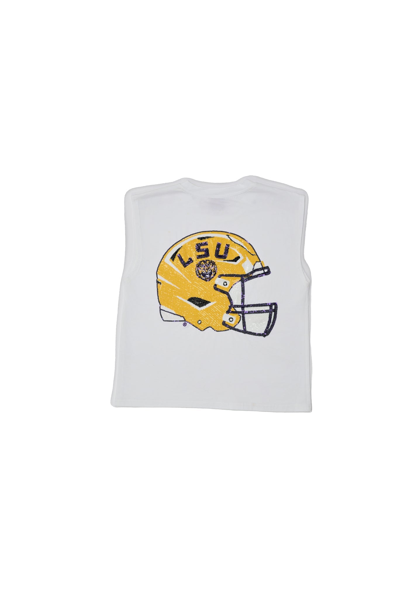 LSU Helmet Shoulder Tank - Sparkle City Co