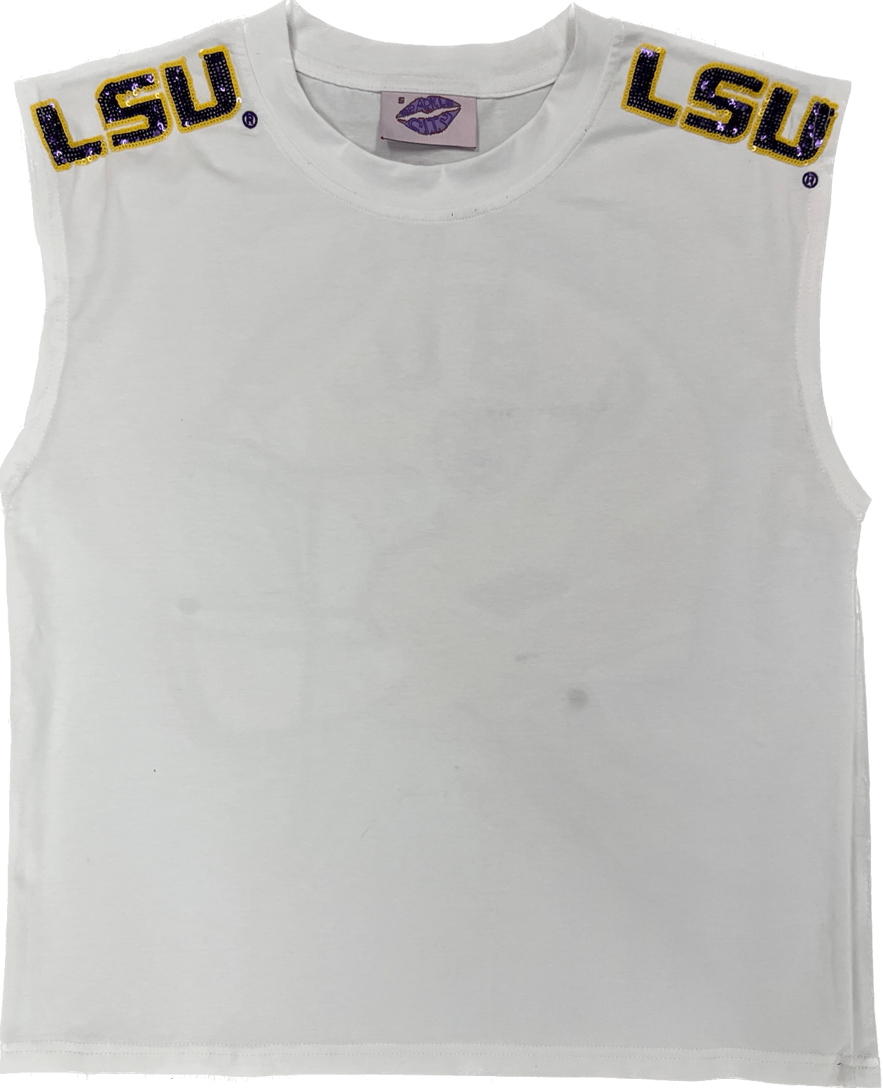 LSU Helmet Shoulder Tank - Sparkle City Co