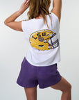 LSU Helmet Shoulder Tank - Sparkle City Co