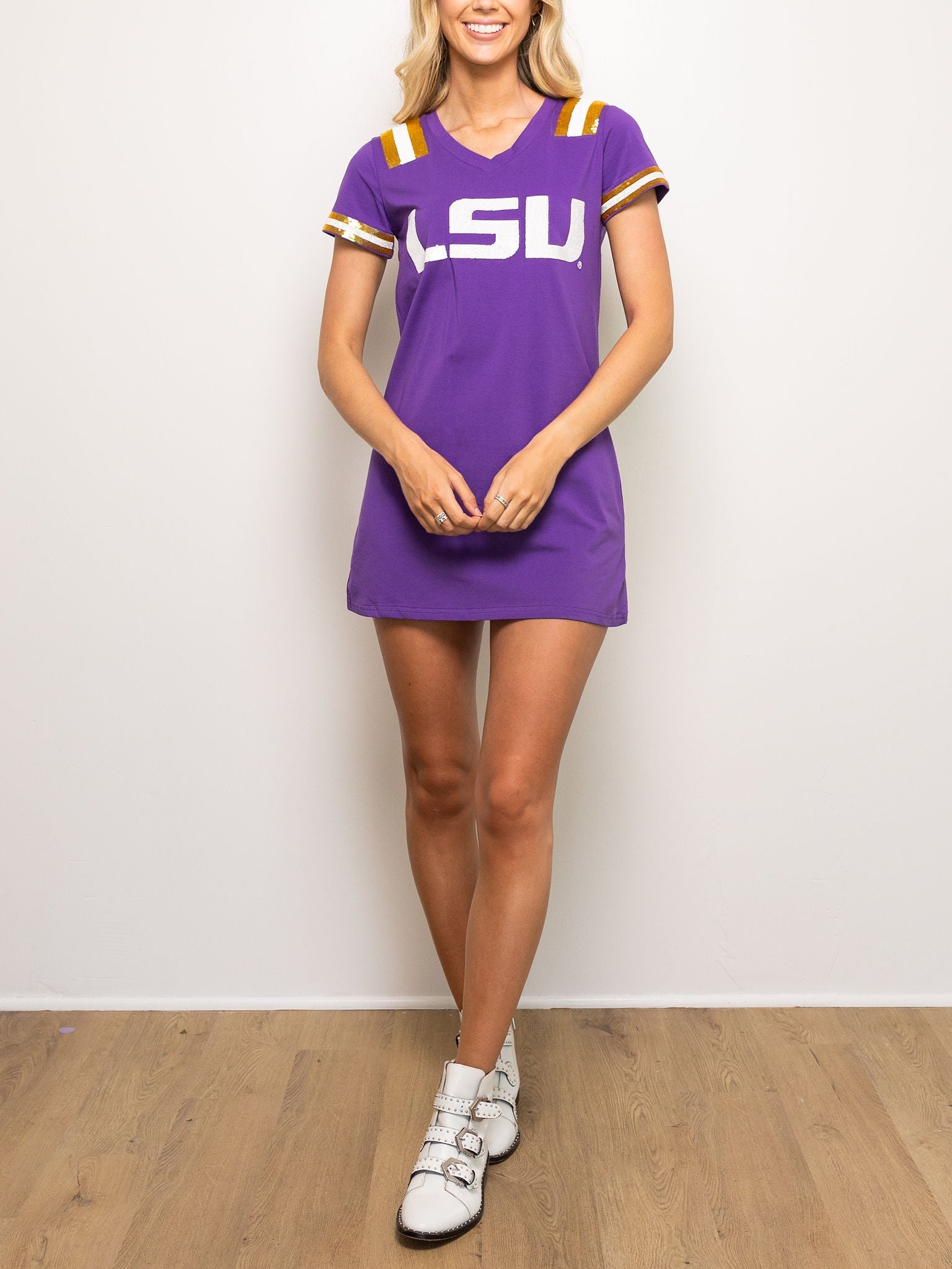 LSU Jersey Dress - Sparkle City Co