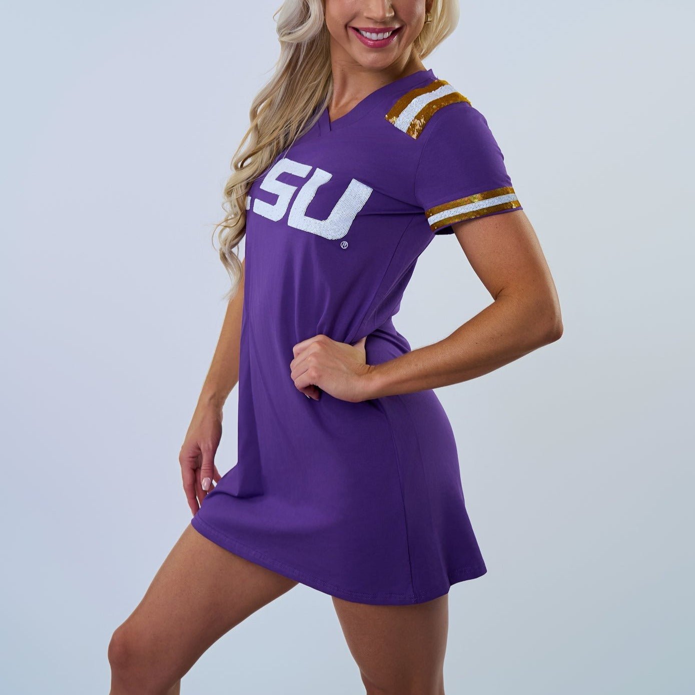 LSU Jersey Dress - Sparkle City Co