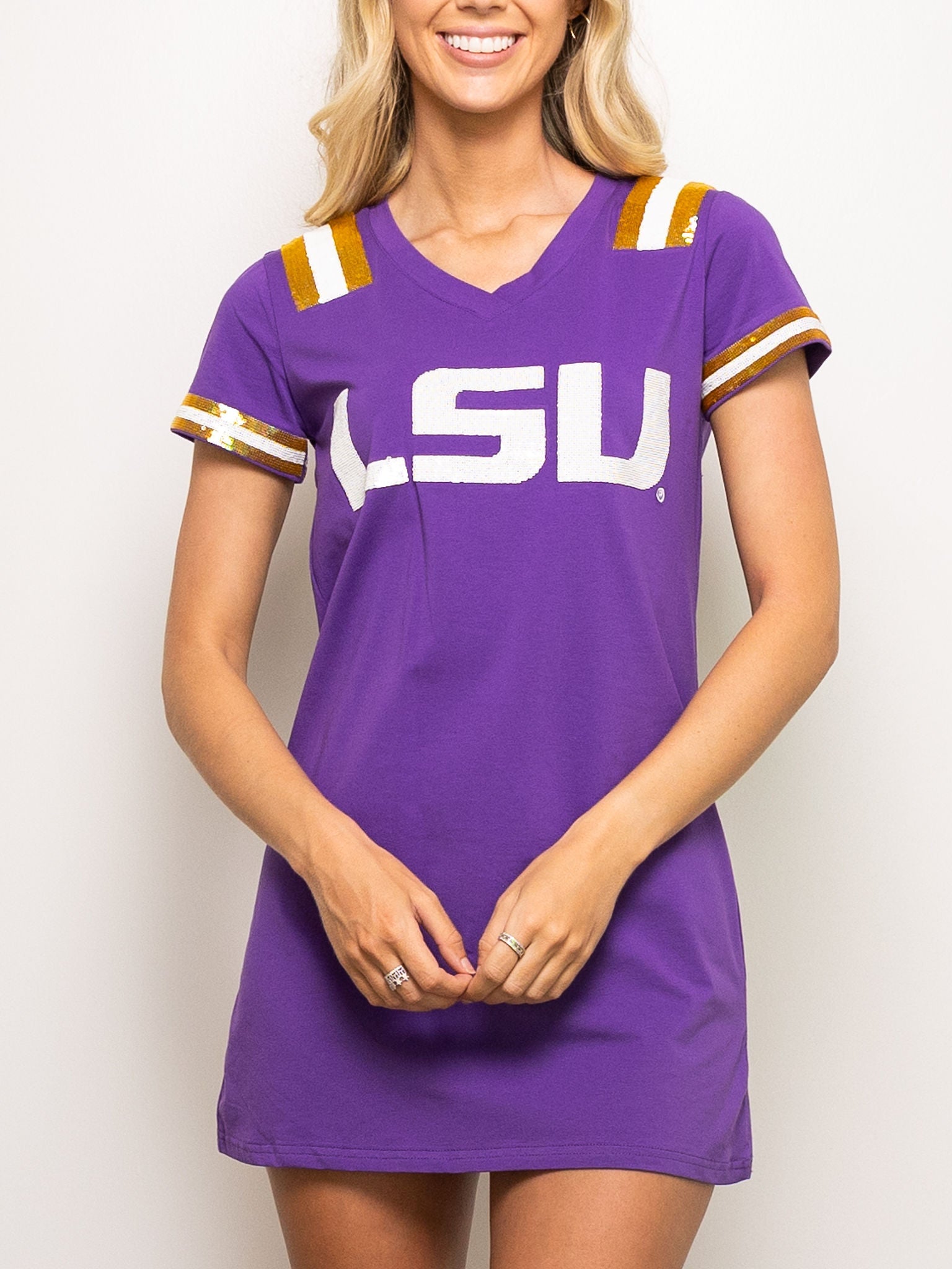 LSU Jersey Dress - Sparkle City Co