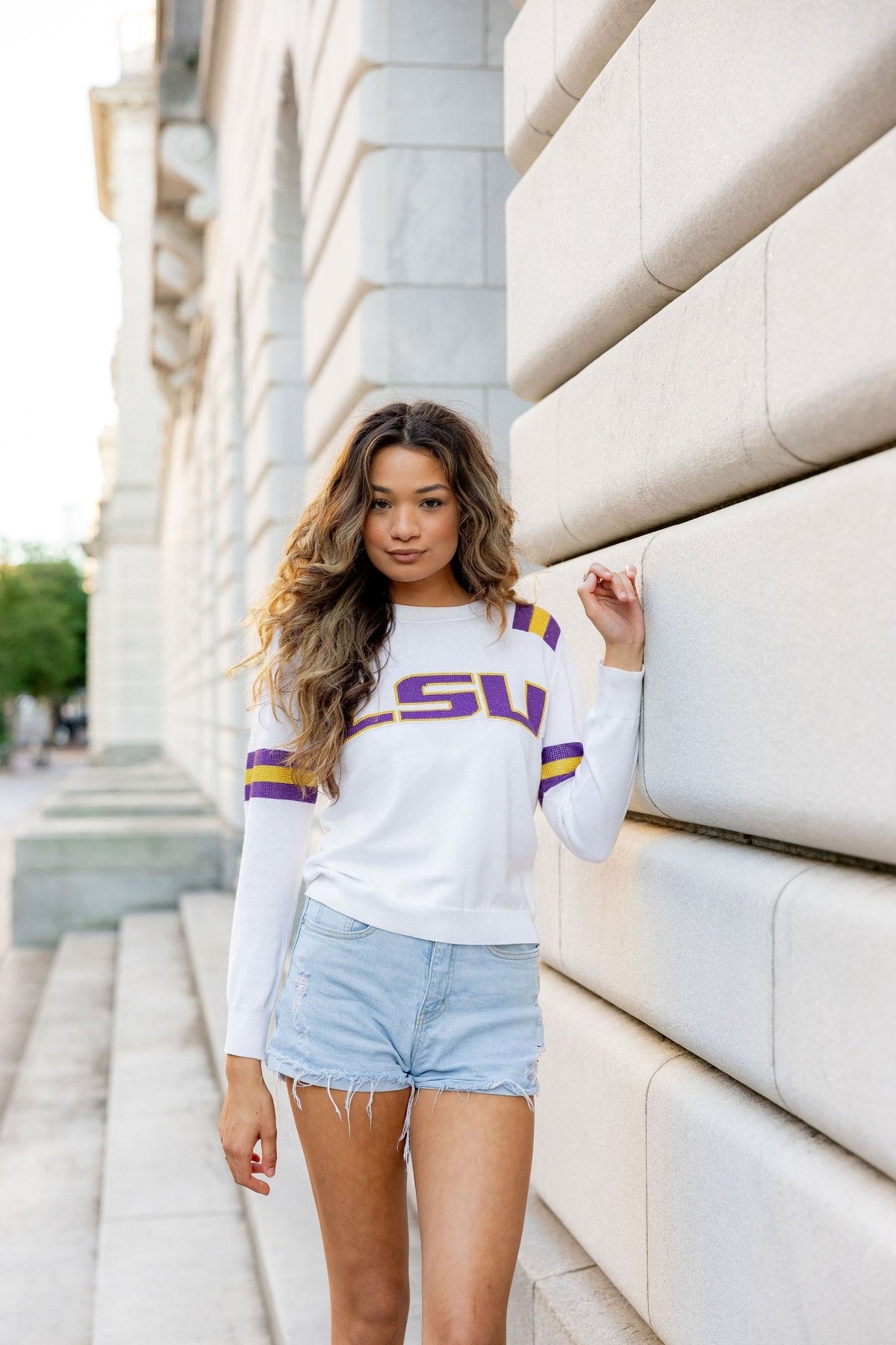 LSU Jersey Sweater - Sparkle City Co