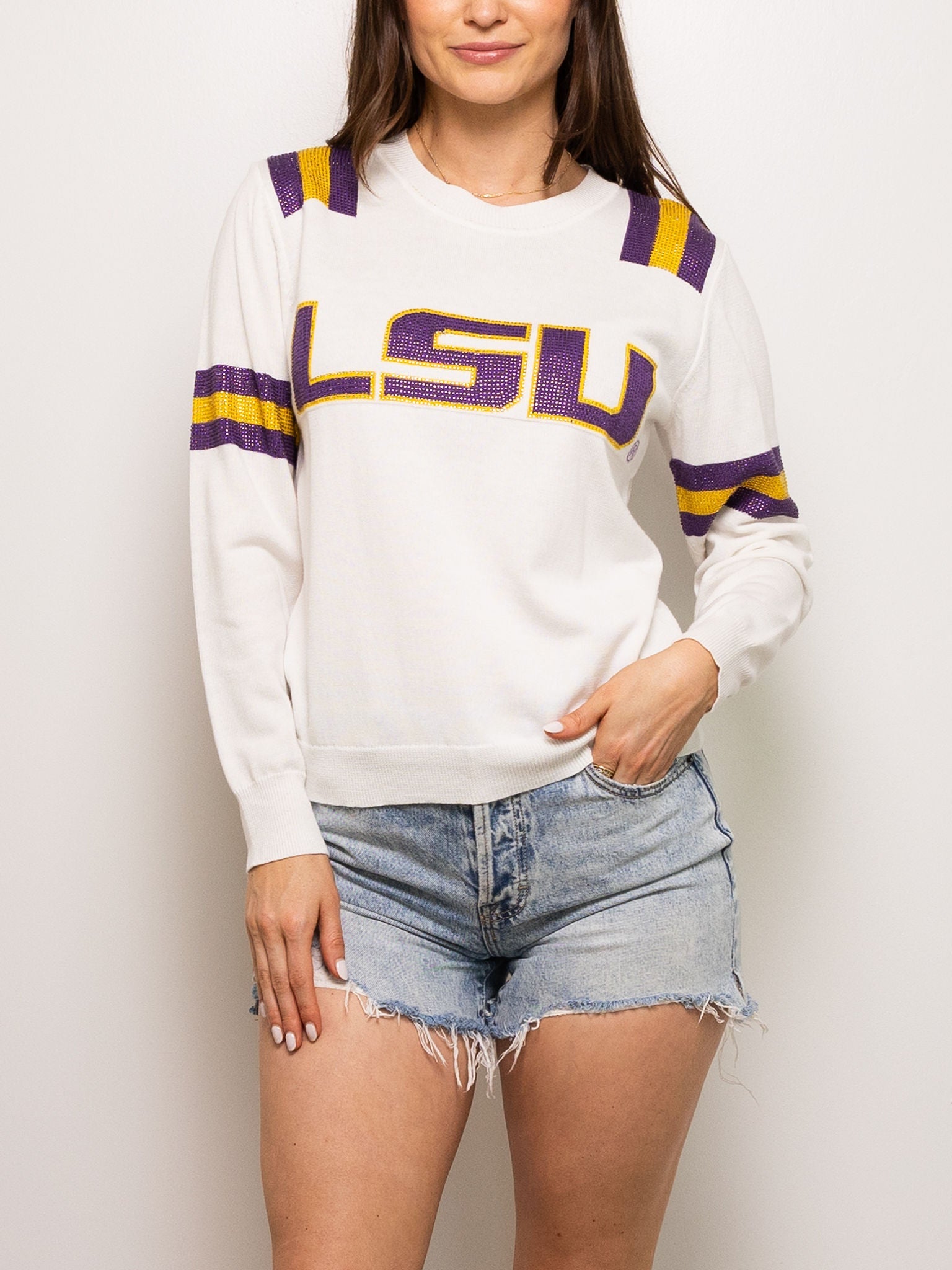 LSU Jersey Sweater - Sparkle City Co