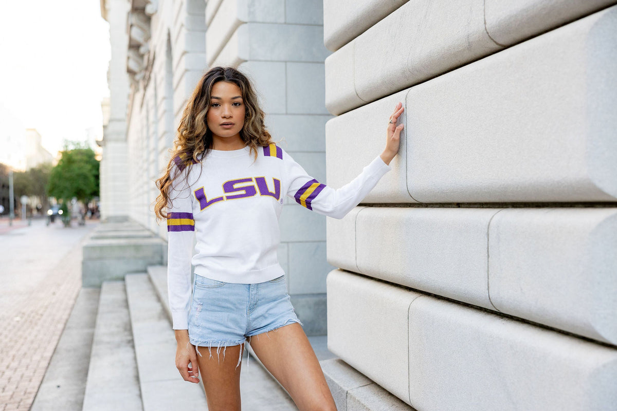 LSU Jersey Sweater - Sparkle City Co