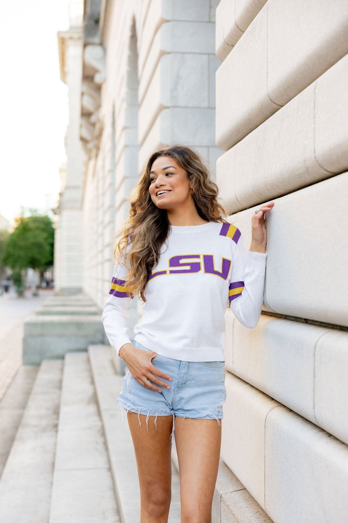 LSU Jersey Sweater - Sparkle City Co