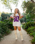 LSU KNIT JERSEY DRESS - Sparkle City Co