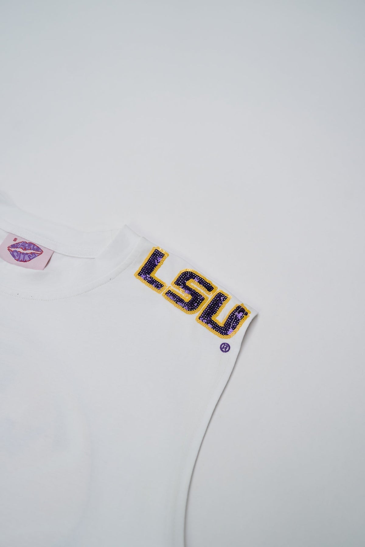 LSU Shoulder Tank Helmet back - Sparkle City Co