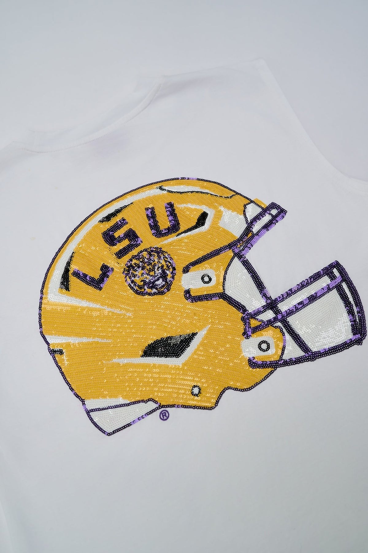 LSU Shoulder Tank Helmet back - Sparkle City Co