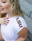 LSU Shoulder Tank Helmet back - Sparkle City Co