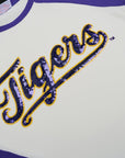 LSU "Tigers" Purple Raglan Tee - Sparkle City Co