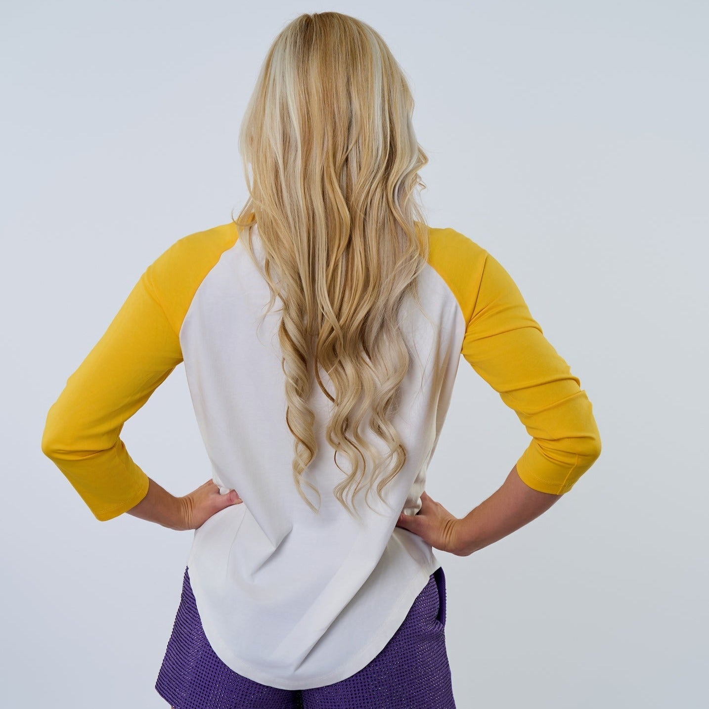 LSU "Tigers" Yellow Raglan Tee - Sparkle City Co