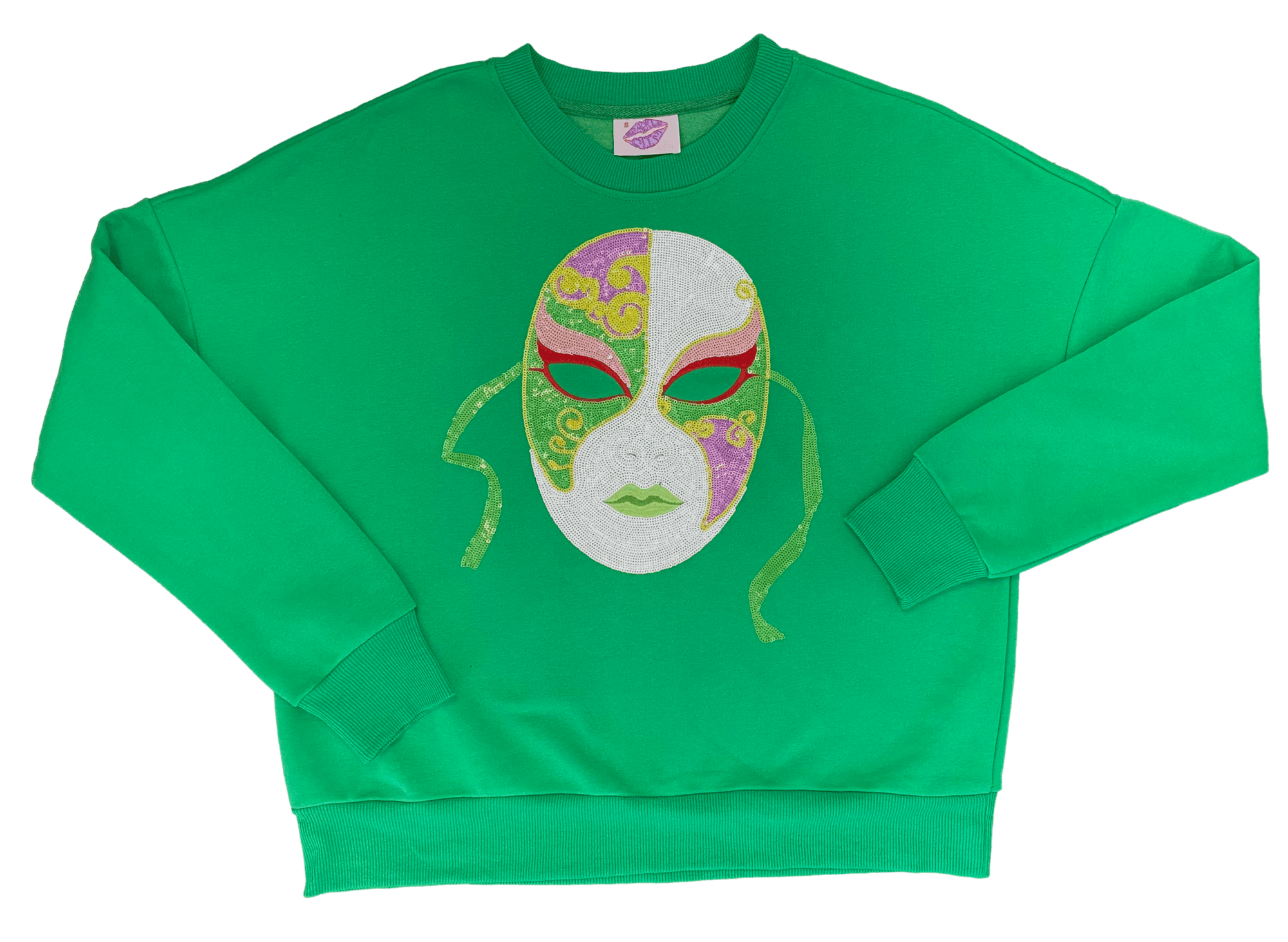Mardi Gras Mask Sweatshirt - Sparkle City Co
