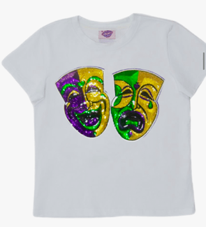 Mardi Gras Mask Tee - Sparkle City Co