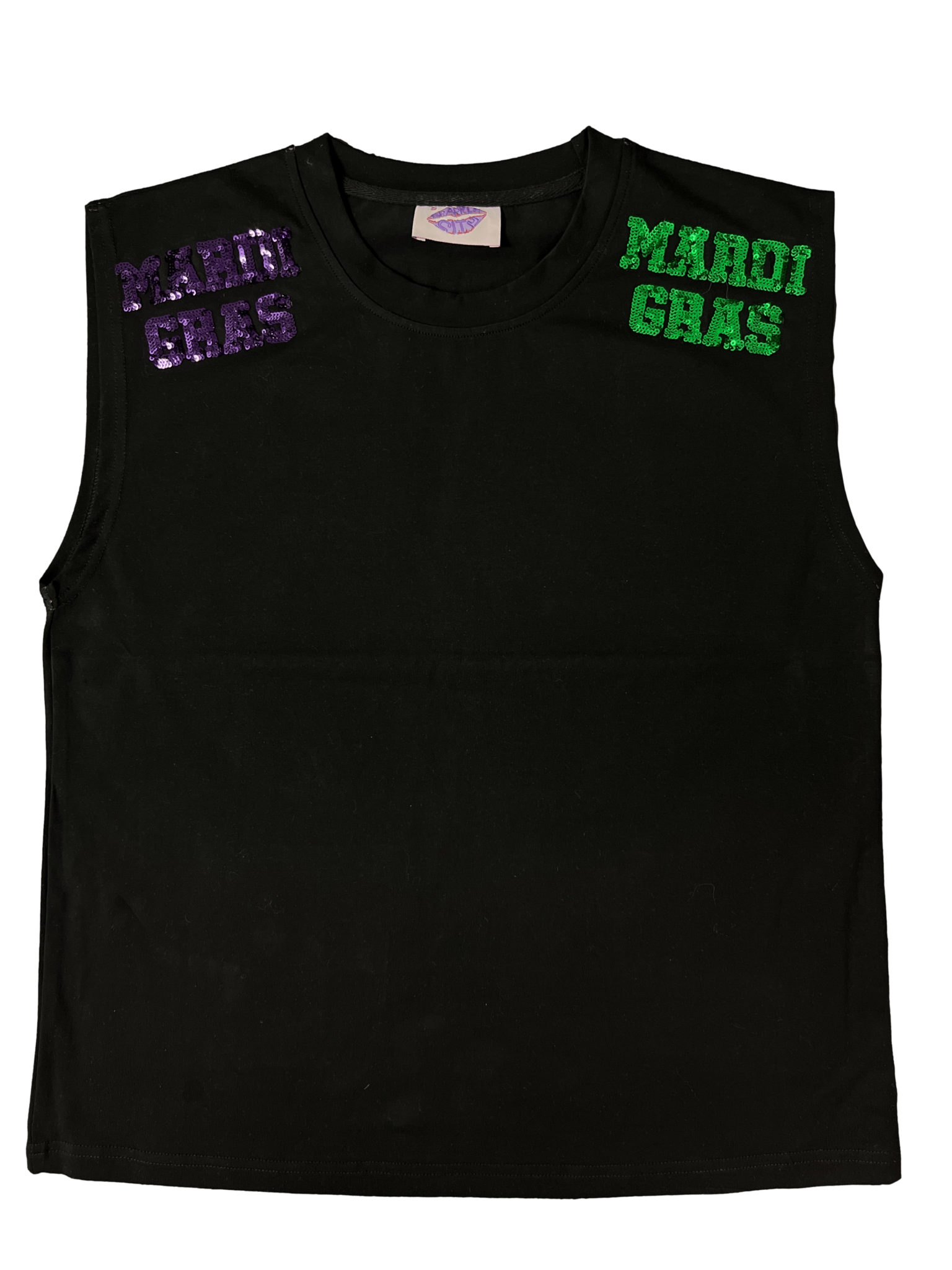 Mardi Gras Party Shoulders Tank - Sparkle City Co