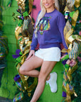 Mardi Gras Tiger Sweatshirt - Sparkle City Co