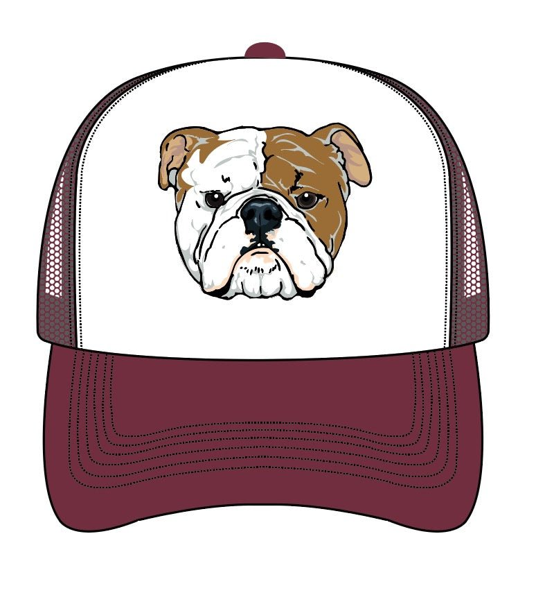 Maroon Bulldog Hat - Sparkle City Co