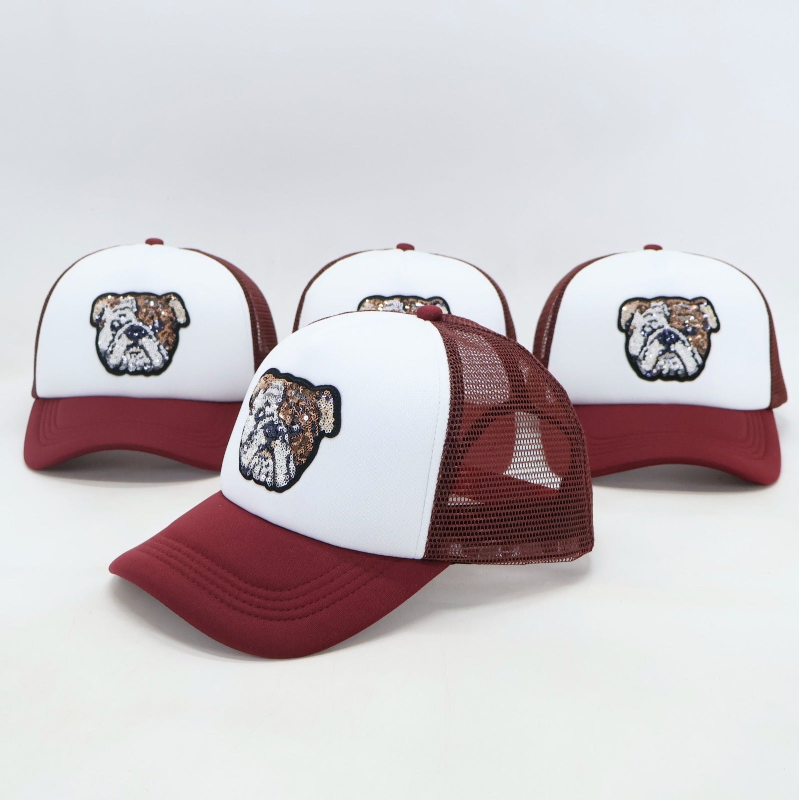 Maroon Bulldog Hat - Sparkle City Co