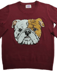 Mega Bulldog Sequin Sweater - Maroon - Sparkle City Co