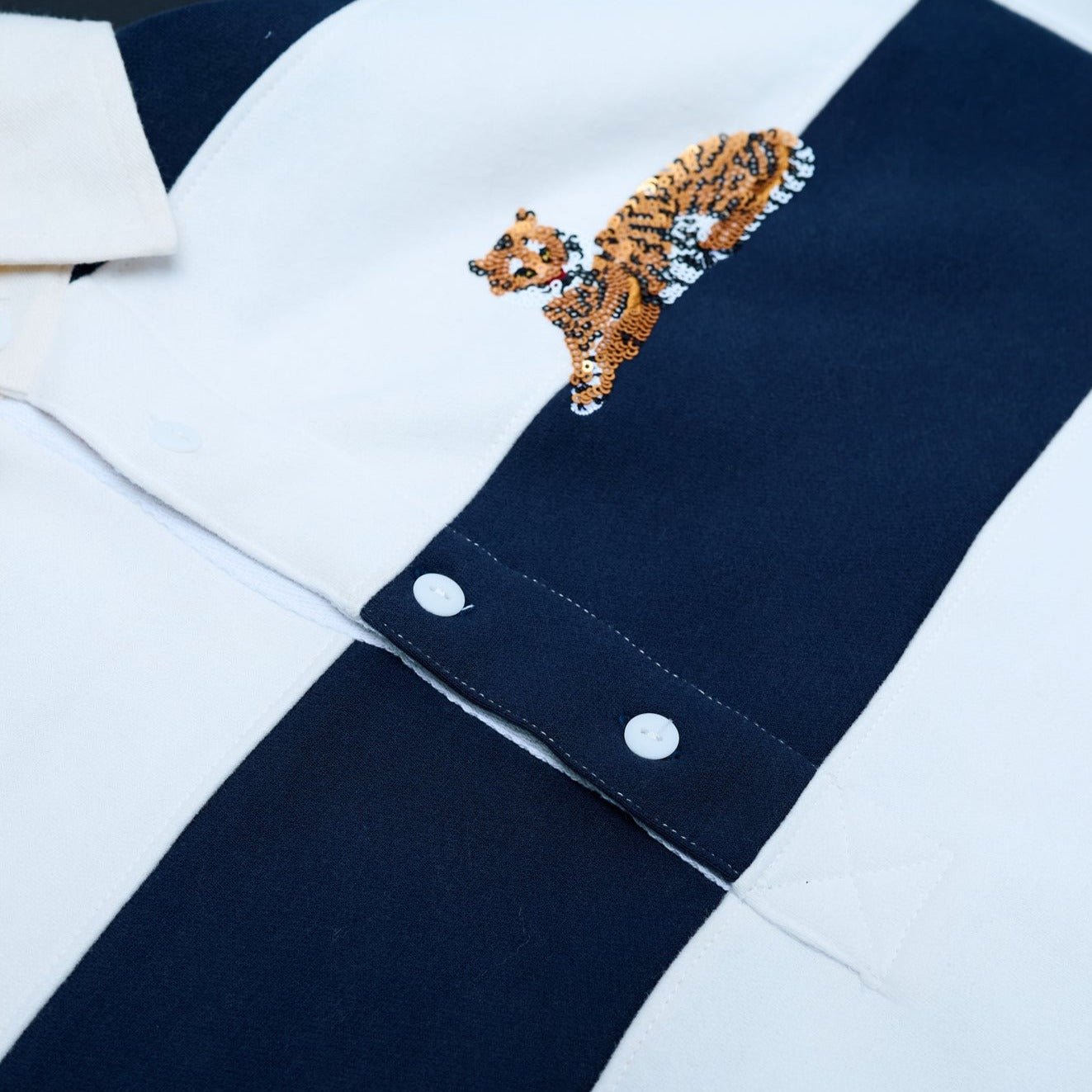 Navy Tiger Rugby Polo - Sparkle City Co