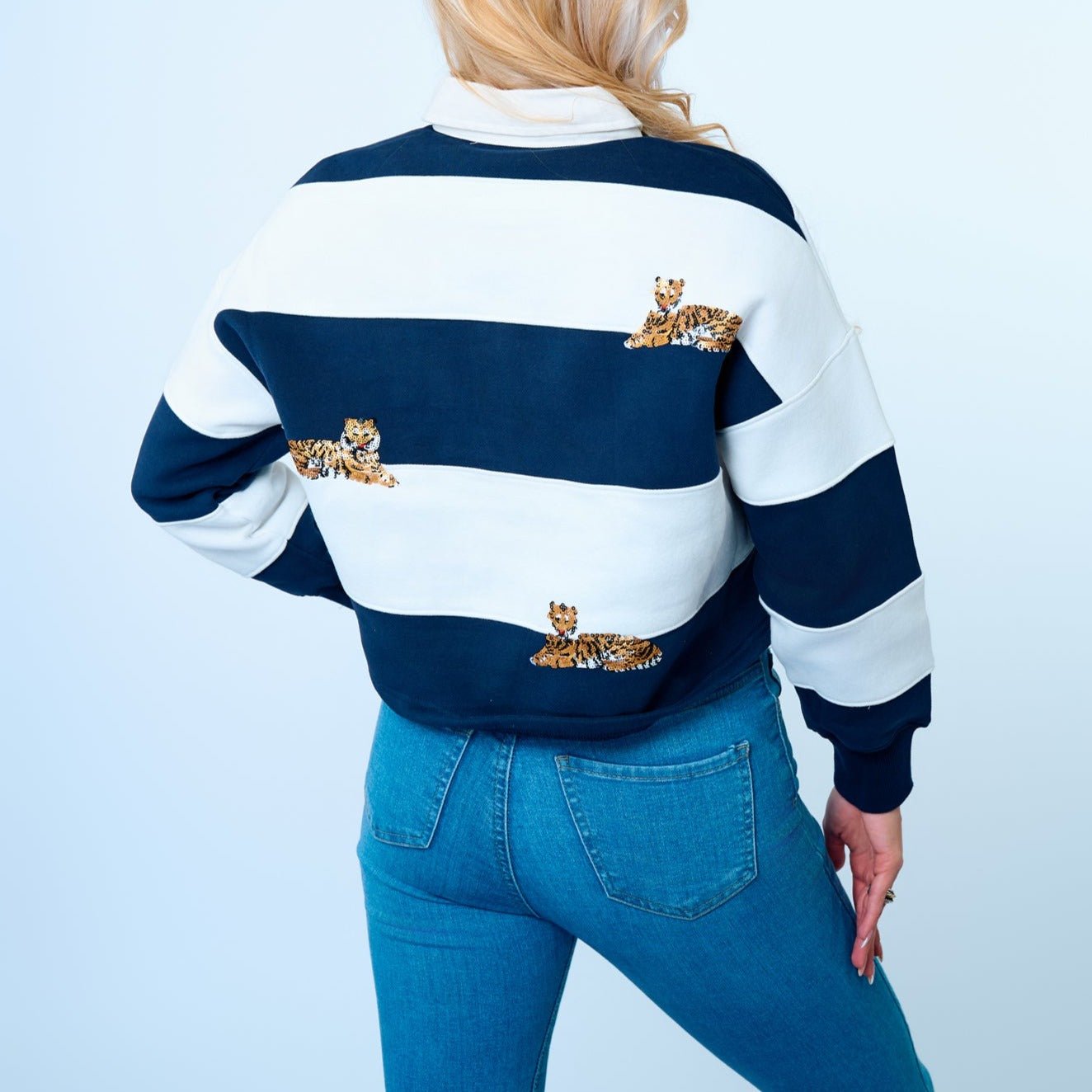 Navy Tiger Rugby Polo - Sparkle City Co