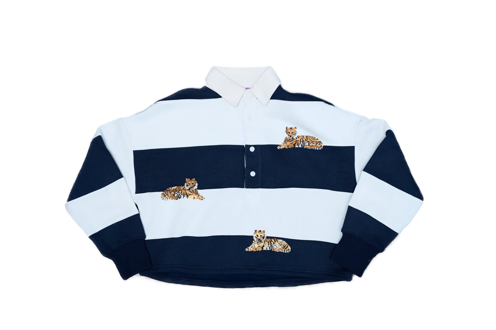 Navy Tiger Rugby Polo - Sparkle City Co