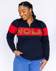 NOLA HALF ZIP SWEATER - Sparkle City Co