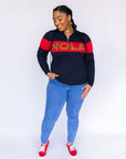 NOLA HALF ZIP SWEATER - Sparkle City Co