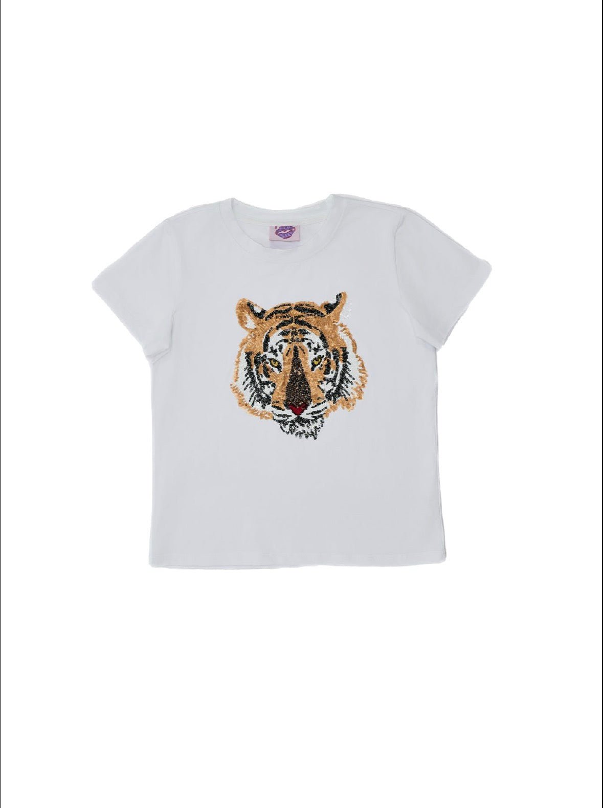 Orange Tiger Head Tee - Sparkle City Co